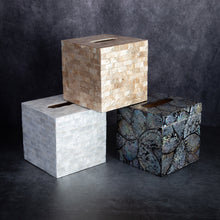 Load image into Gallery viewer, Gold Shell Tissue Box Cover Cube