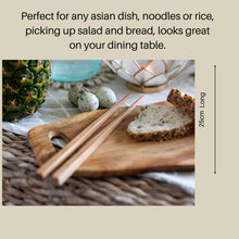 Load image into Gallery viewer, Wooden Chopsticks Teak Chopsticks Chopsticks for Asian Food Gift for Foodie