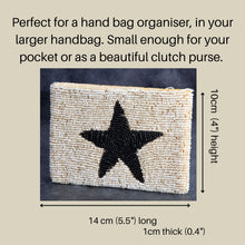 Load image into Gallery viewer, Black Star Beaded Purse for Coins Cards | Handbag Purse