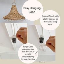 Load image into Gallery viewer, Bali Rattan Pendant Lampshade Basket