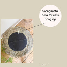 Load image into Gallery viewer, Raffia Round Mirror