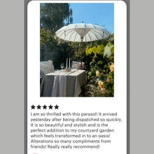 Load image into Gallery viewer, Garden Parasol Umbrella Boho Garden Accessories Ecru White Large Garden Umbrella Table shade for outdoors