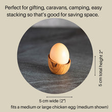 Load image into Gallery viewer, Wooden Egg Cup Teak | Wood Egg Holders | Wooden Pinch Pots