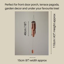 Load image into Gallery viewer, Handmade Large Bamboo Wind Chime 47cm – Natural Garden Decor for Soothing Outdoor Sounds