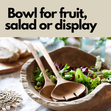 Load image into Gallery viewer, Large Rustic Wooden Bowl Teak