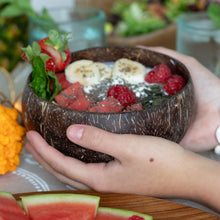 Load image into Gallery viewer, Handmade Coconut Shell Bowl Eco-Friendly Natural Decor