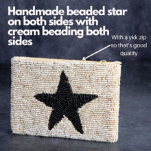 Load image into Gallery viewer, Black Star Beaded Purse for Coins Cards | Handbag Purse
