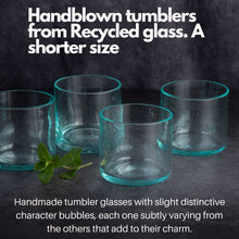 Load image into Gallery viewer, Hand Blown Glass Recycled Green Tumbler