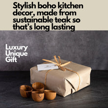 Load image into Gallery viewer, Wooden Egg Cup Teak | Wood Egg Holders | Wooden Pinch Pots
