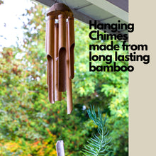 Load image into Gallery viewer, Handmade Large Bamboo Wind Chime 47cm – Natural Garden Decor for Soothing Outdoor Sounds