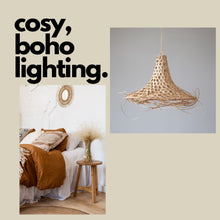 Load image into Gallery viewer, Bali Rattan Pendant Lampshade Basket