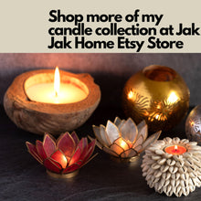Load image into Gallery viewer, Soy Wax Coconut Shell Candle Sandalwood Scent and Vanilla Scent