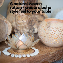 Load image into Gallery viewer, Rattan Shell Edged Coaster