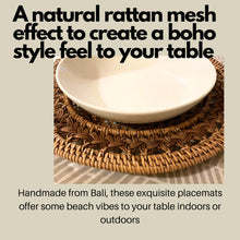 Load image into Gallery viewer, Rattan Mesh Rim Charger Plate 32cm