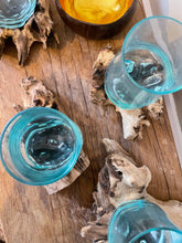 Load image into Gallery viewer, Molten Glass melted on a Teak Wooden Base