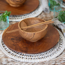Load image into Gallery viewer, Rattan Round Mesh Placemat Natural White Placemat with Open Weave