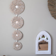 Load image into Gallery viewer, White and Mint Hand carved Wooden Arch Mirror