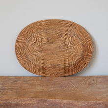 Load image into Gallery viewer, Rattan Oval Honey Colour Place Mat Woven Placemat for Dining Table