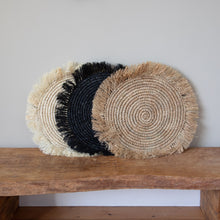 Load image into Gallery viewer, Raffia Fringe Boho Style Placemat Rustic Table Decor