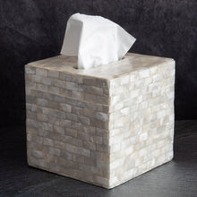 Load image into Gallery viewer, Gold Shell Tissue Box Cover Cube