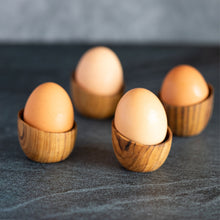 Load image into Gallery viewer, Wooden Egg Cup Teak | Wood Egg Holders | Wooden Pinch Pots
