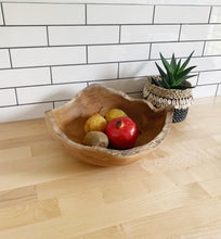 Load image into Gallery viewer, Slight seconds Large Rustic Wooden Bowl Teak