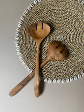 Load image into Gallery viewer, Wooden Salad Spoons Pair Teak Salad Servers