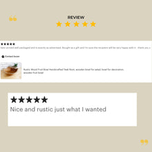 Load image into Gallery viewer, Large Rustic Wooden Bowl Teak