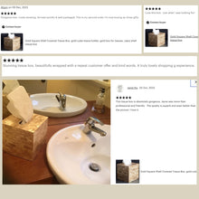 Load image into Gallery viewer, Gold Shell Tissue Box Cover Cube