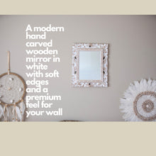 Load image into Gallery viewer, Wooden Rectangle Mirror Hand carved Frame