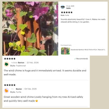 Load image into Gallery viewer, Handmade Large Bamboo Wind Chime 47cm – Natural Garden Decor for Soothing Outdoor Sounds