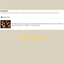 Load image into Gallery viewer, Wooden Egg Cup Teak | Wood Egg Holders | Wooden Pinch Pots