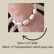 Load image into Gallery viewer, Handmade Cowrie Shell Bracelet