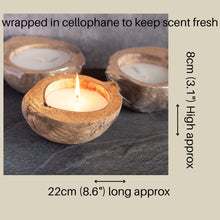 Load image into Gallery viewer, Soy Wax Coconut Shell Candle Sandalwood Scent and Vanilla Scent