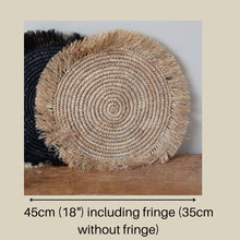 Load image into Gallery viewer, Raffia Fringe Boho Style Placemat Rustic Table Decor