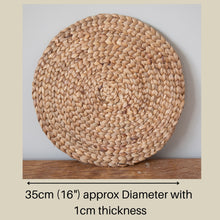 Load image into Gallery viewer, Handwoven Water Hyacinth Placemat 35cm