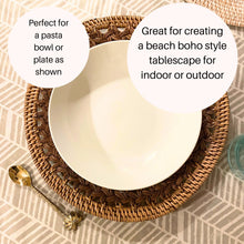 Load image into Gallery viewer, Rattan Mesh Rim Charger Plate 32cm