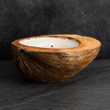 Load image into Gallery viewer, Soy Wax Coconut Shell Candle Sandalwood Scent and Vanilla Scent