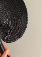 Load image into Gallery viewer, Bamboo Handwoven Fan Black