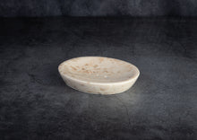 Load image into Gallery viewer, Marble-patterned stone bowl on a dark textured surface
