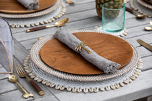 Load image into Gallery viewer, Teak Round Wooden Dinner Plate 30cm
