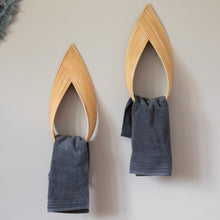 Load image into Gallery viewer, Wooden Towel Rail, Japandi Bamboo Towel Holder

