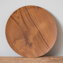 Load image into Gallery viewer, Teak Round Wooden Dinner Plate 30cm
