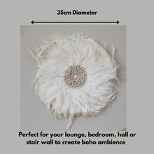 Load image into Gallery viewer, Feather and Shell Wall Art White JuJu Wall Decor
