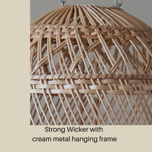 Load image into Gallery viewer, Long Rattan Pendant Light Shade
