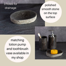 Load image into Gallery viewer, Black Marble Soap Dish | Stone Soap Holder for Luxury Bathroom Decor
