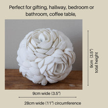 Load image into Gallery viewer, Handmade White Seashell Sphere
