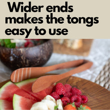 Load image into Gallery viewer, Wooden Tong | Toaster Tongs | Wood Salad Server
