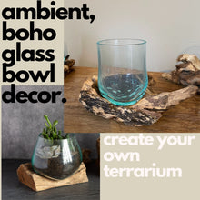 Load image into Gallery viewer, Molten Glass melted on a Teak Wooden Base

