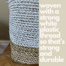 Load image into Gallery viewer, White Dip Rattan Storage Basket – Large Rectangle
